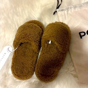 Posse Brown Fuzzy Slippers